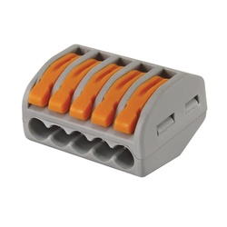 Клемма с рычажком 222-415 без пасты, 5 проводов 0,1-2,5 мм2 (5 шт.)