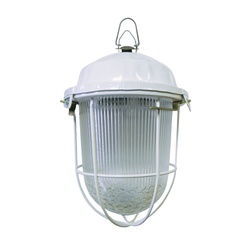 Светильник подвесной НСП под Е 27, 100Вт, 230В, крюк, металл+стекло с решёткой