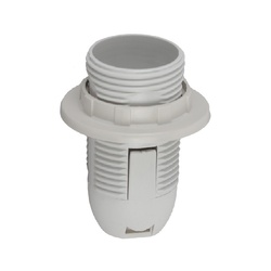 Патрон E14 термостойкий пластик люстровый с прижимным кольцом, 2А