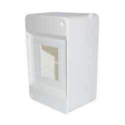 Бокс навесной на 4 модуля КМПн без крышки, пломбируемый, белый