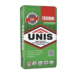 Штукатурка гипсовая Unis Теплон армированный, 30 кг