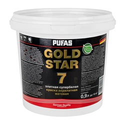 Краска акрилатная Pufas Gold Star 7 основа D матовая (0,9 л)
