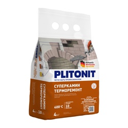 Раствор для ремонта печей Plitonit СуперКамин ТермоРемонт, 4 кг