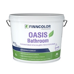 Краска для стен и потолков Finncolor Oasis Bathroom основа С полуматовая (9 л)