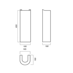 Пьедестал Sanita Luxe Art, 185х180х655 мм