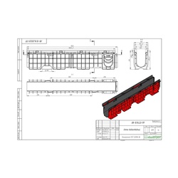 Лоток водоотводный Standartpark Basic DN100, 1000х160х200 мм, пластик 8040-М