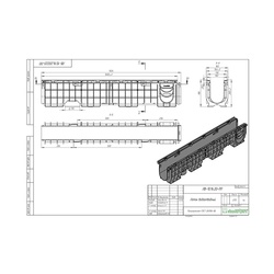 Лоток водоотводный Standartpark, 1000х160х200 мм, пластик