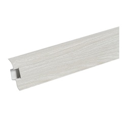 Плинтус Ideal Комфорт, с кабель-каналом, ясень белый, 55 мм (2,5 м)