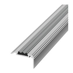 Порог угл. с ПВХ встав. Лука, серебро анод. (0,9 м х 20,8 мм х 35 мм)