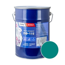 Эмаль Pufas Decoself ПФ-115 бирюзовая (5 кг)