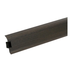 Плинтус Ideal Комфорт, с кабель-каналом, венге черный, 55 мм (2,5 м)
