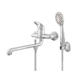 Смеситель для ванны Mix&Fix Zefir 1107 с аксессуарами, L- излив 300мм