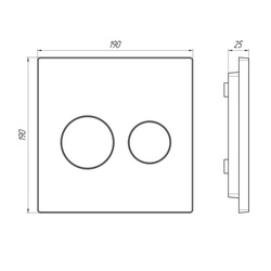 Клавиша механическая Ани-Пласт WP2410 для инсталляции WC1310, хром