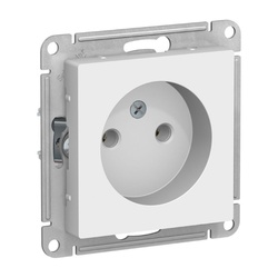 Розетка с/у Atlasdesign ATN000141, 1 гнездо, б/з, белая