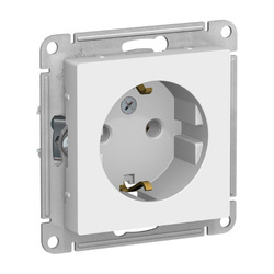 Розетка с/у Atlasdesign ATN000143, 1 гнездо, с/з, белая