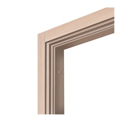 Коробка дверная Olovi, экошпон, однопол., дуб беленый, с/ф (М8 750х2035 мм), 32х80 мм