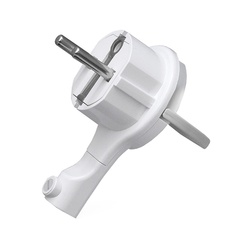 Вилка угловая за шкаф разборная 5566874 16А, 230В, ABS-пластик, с/з, белая