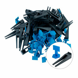 Комплект СВП Biber 55640 зажим (флажок) и клин 2 мм (по 50 шт.)