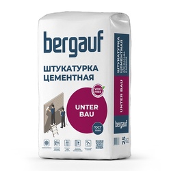 Штукатурка цементная Bergauf Unter Bau для фасада и цоколя, 25 кг
