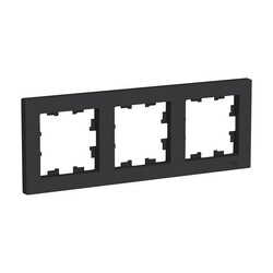 Рамка 3-х постовая AtlasDesign ATN001003, универсальная, карбон