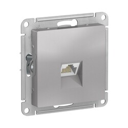 Розетка компьютерная RJ-45 с/у Atlasdesign ATN000383, 1 гнездо, алюминий