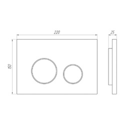 Клавиша механическая Ани-Пласт WP1310, хром