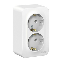 Розетка о/у Blanca BLNRA010211, 2 гнезда, с/з, белая