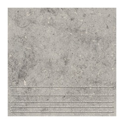 Ступень клинкерная плитка Керамин Вермонт 2, серый, 298х298х8 мм