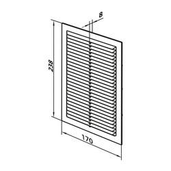 Решетка Наш Вент 238х170 мм МВ 125-1с, с москит. сеткой,