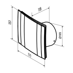 Вентилятор вытяжной НашВент Мамбо 100, 84 м3/ч