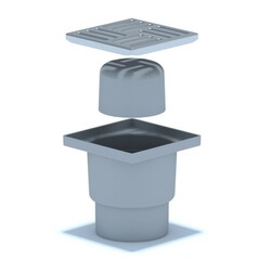 Трап Ани Пласт вертикальный d=110 мм 150х150 мм, не регулируемый