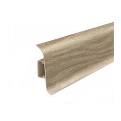 Плинтус Ideal Классик, с кабель-каналом, дуб беленый, 55 мм (2,2 м)