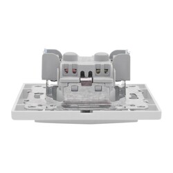 Розетка с/у Минск ERR16-028-100, 1 гнездо, с/з, з/ш, белая