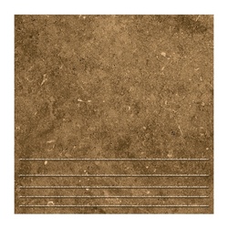 Ступень клинкерная плитка Керамин Вермонт 4, коричневый, 298х298х7 мм