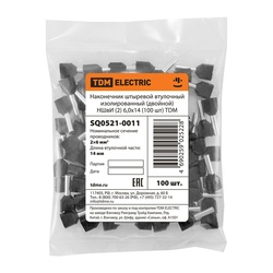 Наконечник НШвИ(2) 6, 0-14 для провода 6 мм2 (100 шт.)